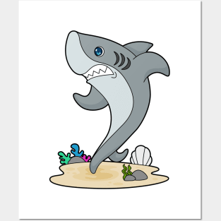 Shark Running Fitness Posters and Art